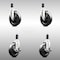 Service Caster 5 Inch 316SS Soft Rubber Swivel 1-1/4 Inch Expanding Stem Caster Brake SCC, 2PK SCC-SS316EX20S514-SRS-2-TLB-2-114 - alternate 5